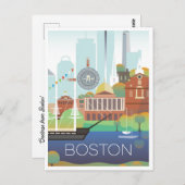 Boston Postcard Postkarte (Vorne/Hinten)