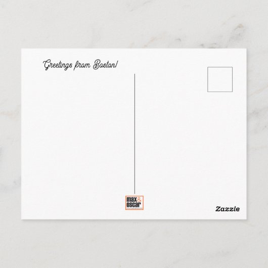 Boston Postcard Postkarte (Rückseite)