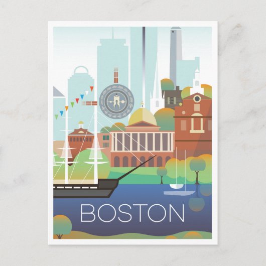 Boston Postcard Postkarte (Vorderseite)