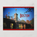 Boston Postcard Postkarte<br><div class="desc">Fußbrücke im öffentlichen Garten</div>