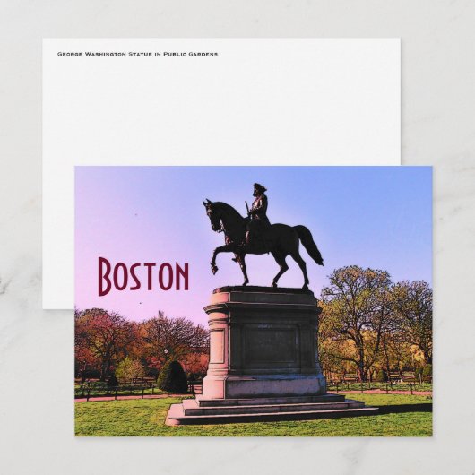 Boston Postcard Postkarte (Vorne/Hinten)