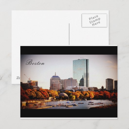 Boston Postkarte (Vorne/Hinten)