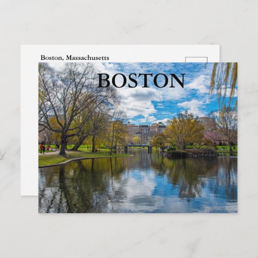 Boston Postkarte (Vorne/Hinten)