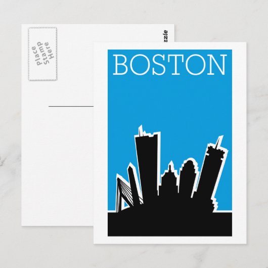 Boston Postkarte (Vorne/Hinten)