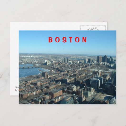 Boston Postkarte (Vorne/Hinten)