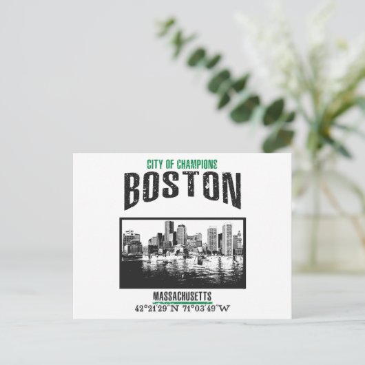 Boston Postkarte (Stehend Vorderseite)