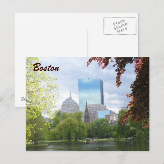 Boston Postkarte (Vorne/Hinten)