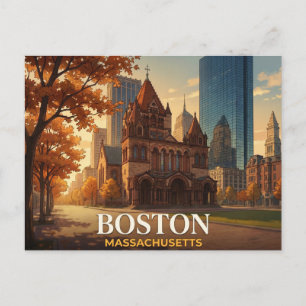 Boston-Postkarte   Trinity Church Skyline Souvenir Postkarte