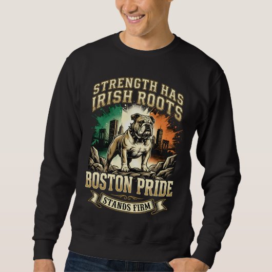 Boston Pride Irish Roots Bulldog Sweatshirt (Vorderseite)