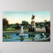 Boston Public Garden Blick auf die Venus im Bad Poster (Vorne)