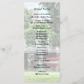 Boston Public Garden Bridge Wedding Program Programm (Rückseite)