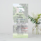 Boston Public Garden Bridge Wedding Program Programm (Stehend Vorderseite)