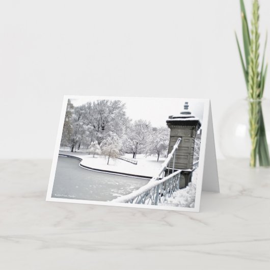 Boston Public Garden Feiertagskarte (Vorderseite)