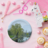 Boston Public Garden Massachusetts Malerei Pappteller (Party)