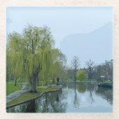 Boston Public Garden Massachusetts Painting Glasuntersetzer (Vorderseite)