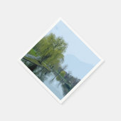 Boston Public Garden Massachusetts Painting Serviette (Ecke)