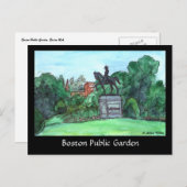 Boston Public Garden Postcard Postkarte (Vorne/Hinten)