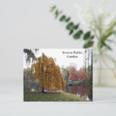 Boston Public Garden Postkarte (Stehend Vorderseite)