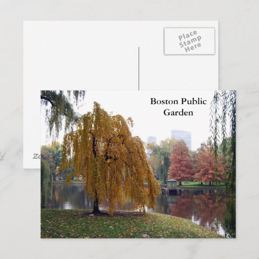 Boston Public Garden Postkarte (Vorne/Hinten)