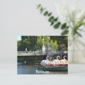 Boston Public Garden Postkarte (Stehend Vorderseite)