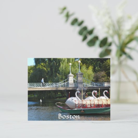 Boston Public Garden Postkarte (Stehend Vorderseite)