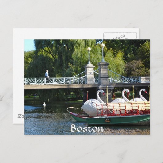 Boston Public Garden Postkarte (Vorne/Hinten)