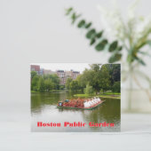 Boston Public Garden Swan Boats Fotografisch Postkarte (Stehend Vorderseite)