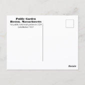 Boston Public Garden Swan Boats Fotografisch Postkarte (Rückseite)