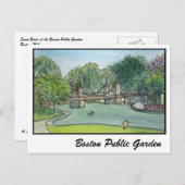 Boston Public Garden Swan Boats Postkarte (Vorne/Hinten)