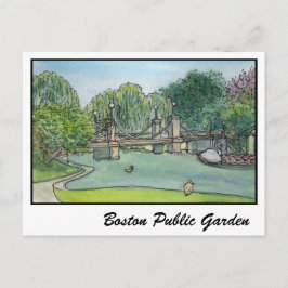 Boston Public Garden Swan Boats Postkarte
