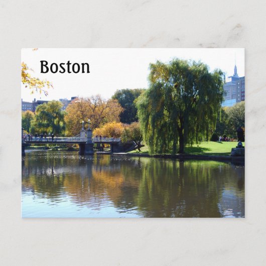 Boston Public Gardens, Massachusetts Postkarte (Vorderseite)