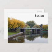 Boston Public Gardens Postkarte (Vorne/Hinten)