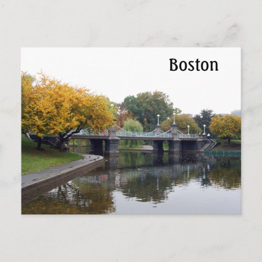 Boston Public Gardens Postkarte (Vorderseite)