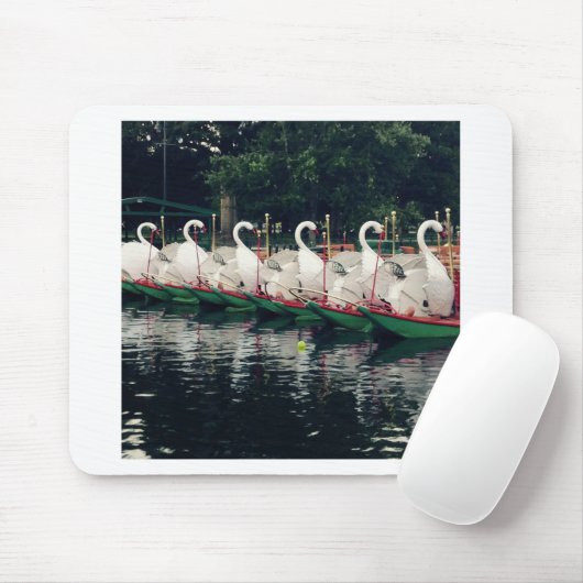 Boston Public Gardens Swan Boote Mousepad (Mit Mouse)