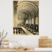 Boston Public Library Bates Hall 1896 Poster (Küche)