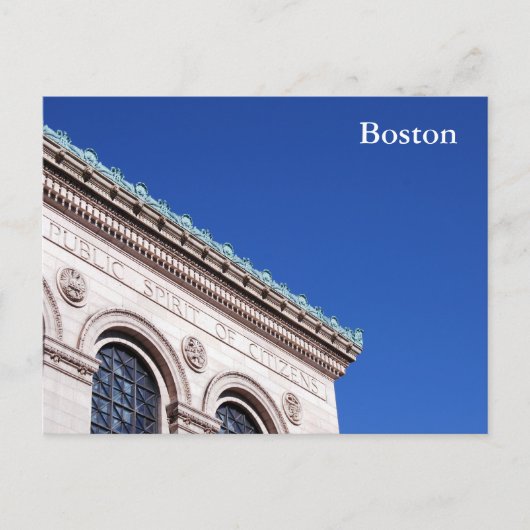 Boston Public Library Postcard Postkarte (Vorderseite)