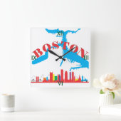 Boston Quadratische Wanduhr (Zuhause)