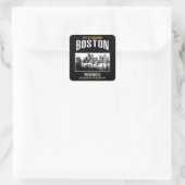 Boston Quadratischer Aufkleber (Tasche)
