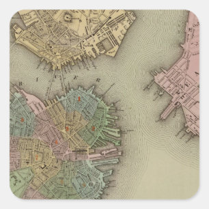 Boston Quadratischer Aufkleber