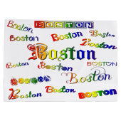 Boston Rainbow Schriftartes Große Geschenktüte (Rückseite)