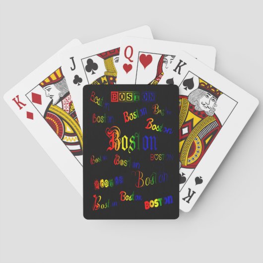 Boston Rainbow Schriftartes Spielkarten (Rückseite)