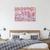 Boston Red Brick Wall Leinwand Wrap Print (Insitu (Schlafzimmer))
