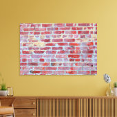Boston Red Brick Wall Leinwand Wrap Print (Insitu (Wohnzimmer))