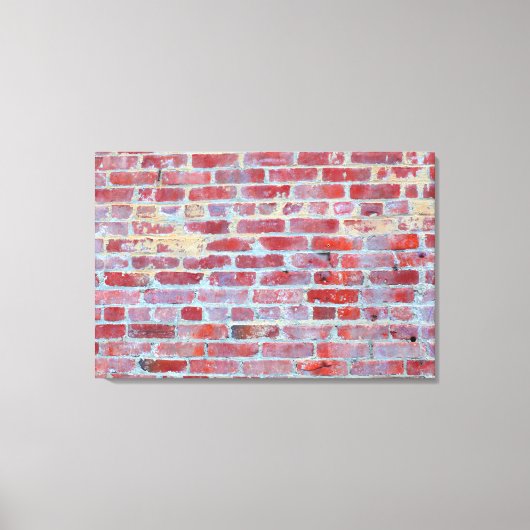 Boston Red Brick Wall Leinwand Wrap Print (Vorderseite)