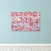 Boston Red Brick Wall Leinwand Wrap Print (Insitu (Holzboden))