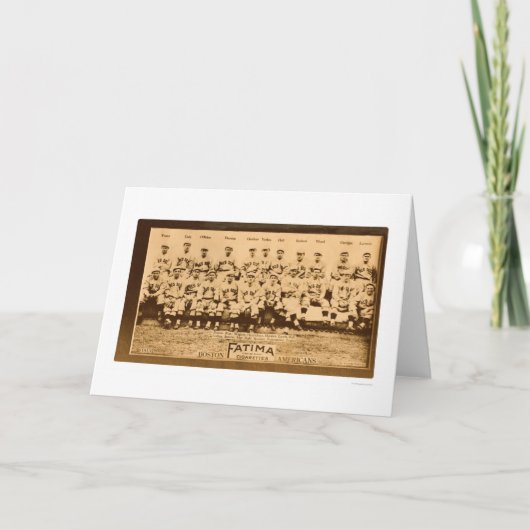 Boston- Red Soxbaseball 1913 Karte (Vorderseite)