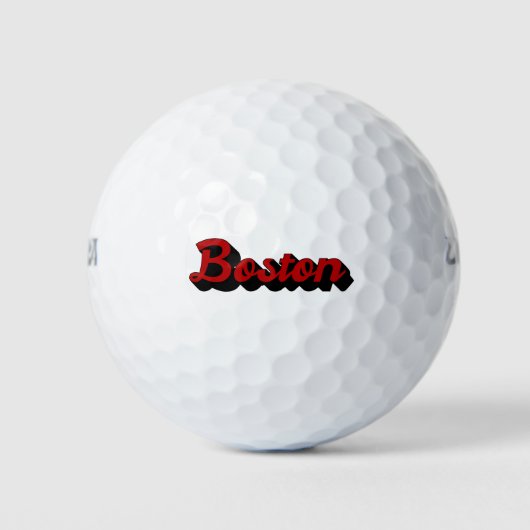 Boston Red und Black Golfball (Vorderseite)