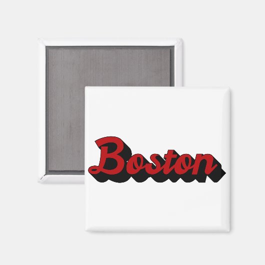 Boston Red und Black Magnet (Vorderseite/Rückseite)