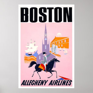 Boston Reiseplakat Massachusetts Druck Allegheny Poster
