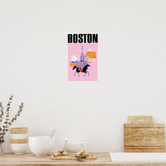 Boston-Reiseplakat Poster (Küche)